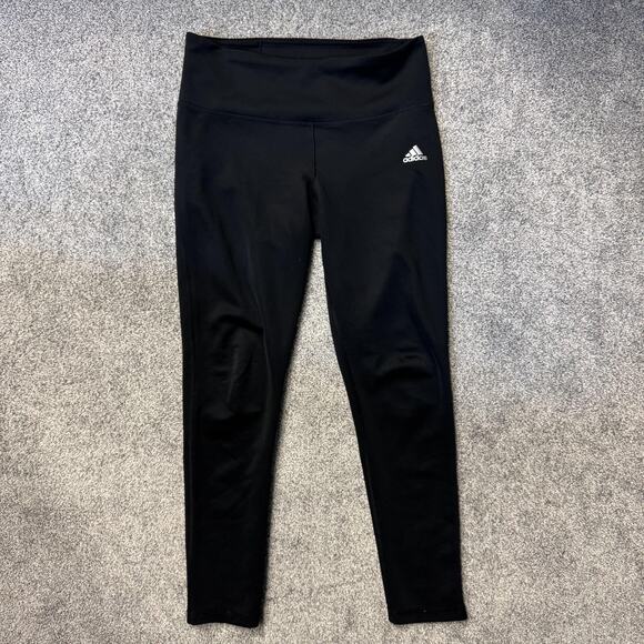 Adidas Pants Womens Medium Black Climalite 7/8 Leggings Moisture Wicking CN5749 - Picture 1 of 16